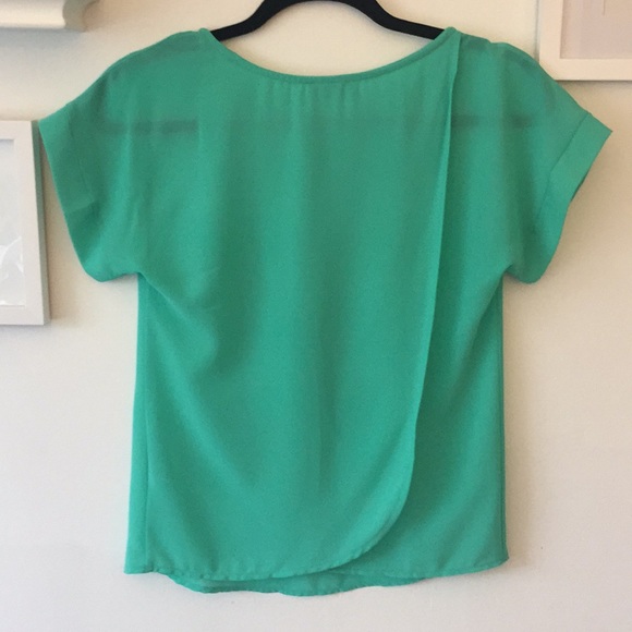 Bright Green Papermoon Tulip Top - Picture 3 of 4